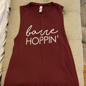Barre tank top. Gorgeous maroon color 🥰